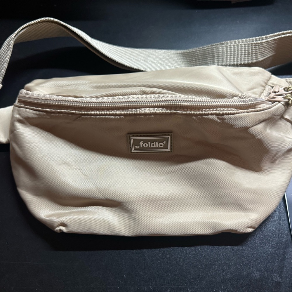 Foldie Beige Crossbody Bag - Everyday Hands-Free Fanny Pack